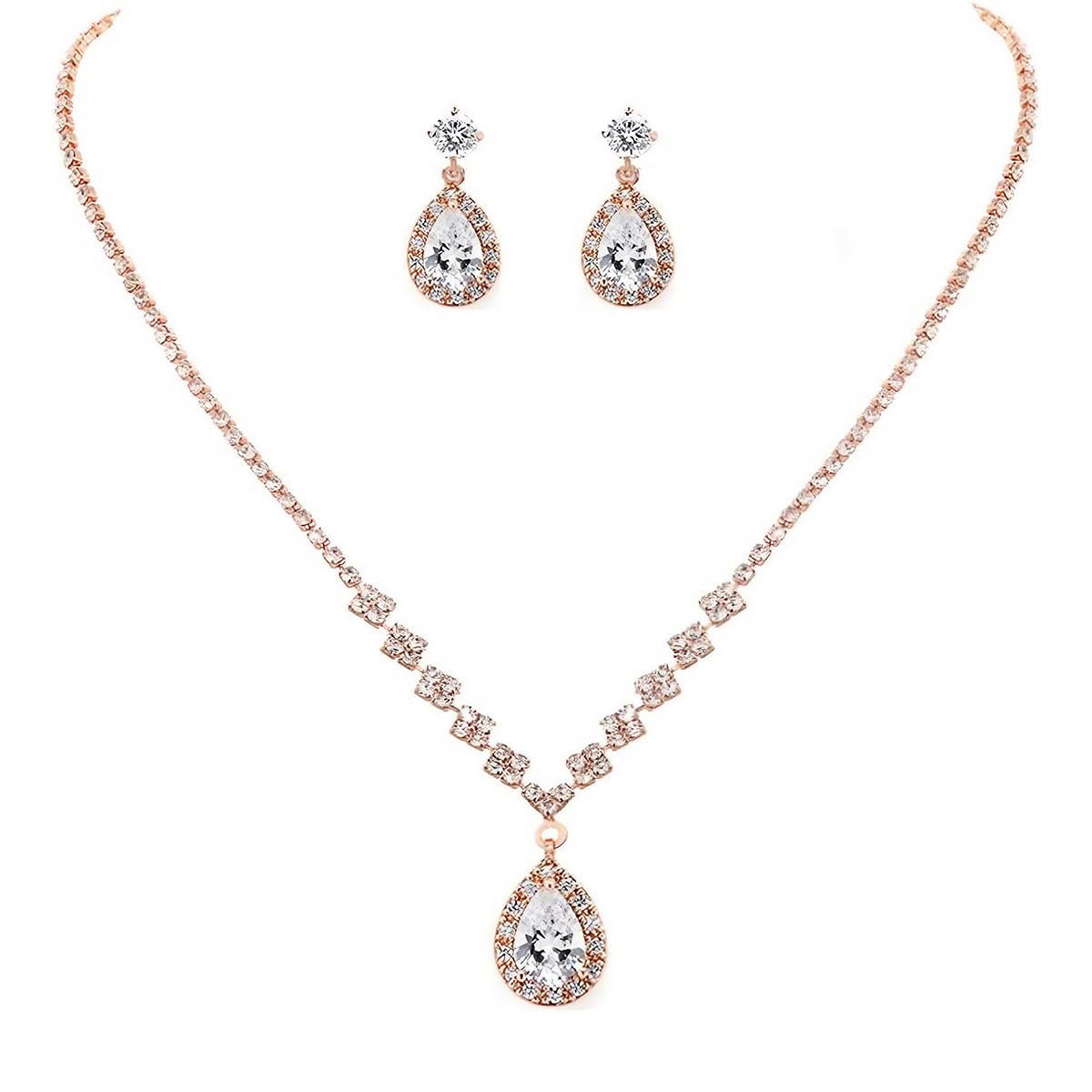 SANNIDHI Necklace Set for Women Girls Shining Jewellery Set With Earrings Crystal Wear Rhinestone Choker Necklace Costume Jewelry Anniversary SANNIDHI Necklace Set for Women Girls Shining Jewellery Set With Earrings Crystal Wear Rhinestone Choker Necklace Costume Jewelry Anniversary